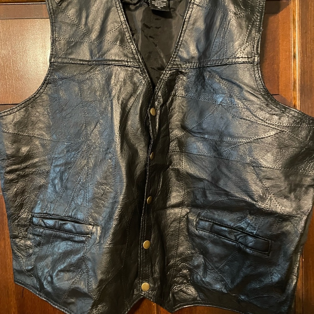 Black Leather Vest